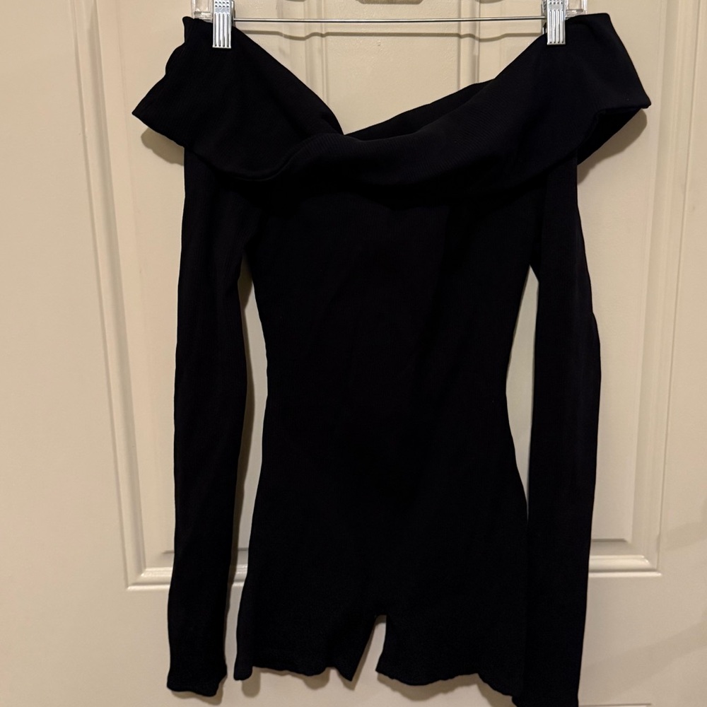 Fashion Nova Black Off-Shoulder Top